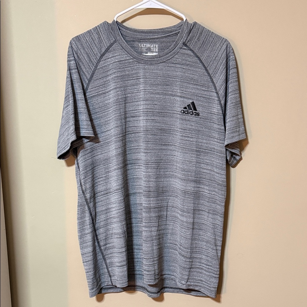 Adidas Men's Heathered Gray Short Sleeve Tee